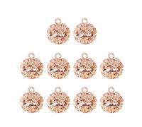 Healifty 10pcs Spirale Printemps Perle Cages pendentifs Boule pendentifs Charme pour Bricolage Pierre de Lave Perles Pierres précieuses Fabrication de Bijoux Accessoires (Or)