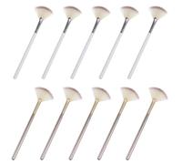 Healifty 10pièces Lot de Pinceaux de Maquillage Éventail Applicateur de Poudre Cosmétique Pinceau Illuminateur pour Soins du Visage