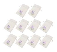 Healifty 10pièces Sachets De Lavande Vides Coton Avec Cordon De Serrage Lot Pour Ranger Fleurs Et Petits Objets