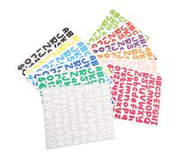 Healifty 12 feuilles Autocollants Alphabet et Numéro Colorés DIY Lot de Auto-adhésives Papier Gommé Stickers Lettres et Chiffres pour Scrapbooking et Décoration Créative