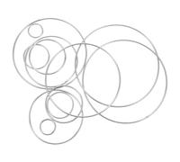 Healifty 12 Pièces Anneaux Acier Inoxydable pour Dreamcatchers et Macramé Cercles Ronds Soudés Kit DIY pour Décorations et Loisirs Diamètres Variés