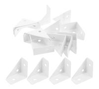 Healifty 12 Pièces Équerres de Fixation D’Angle en Fer pour Meuble, Blanc | Structure Simple, Stabilité Renforcée, Plaques Métalliques Consolidées, Usage Facile, pour Cadres et Étagères