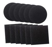 Healifty 12 pièces Filtres à Actif pour Poubelle de Cuisine Lot de Carrés Ronds Absorbeur Odeurs pour Bacs à Compost et Poubelles Filtre de Remplacement Pratique et Sûr
