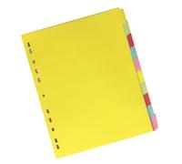 Healifty 12 pièces Intercalaires Colorés avec Onglets Écrits Cartes de Classement pour Organiser Documents et Classeur