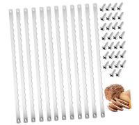 Healifty 12 Pièces Lames de Scie pour Acier Inoxydable Remplacement avec Vis pour Découpe Nette sans Accessoires pour Trancheuse à Maison