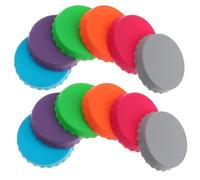 Healifty 12 pièces Lot de Bouchons Silicone Réutilisables pour Bouteilles et Canettes Couvercles Étanches Anti-fuite Bouchons de Scellement pour Bière et Boissons Protection Infiltrations