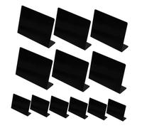 Healifty 12 pièces Lot de Mini Ardoises Effaçables Résistant Petits Tableaux Noirs pour Étiquettes Alimentaires Menu Buffet Numéros de Table et Signalétique Événementielle