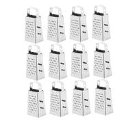 Healifty 12 Pièces Mini Râpe Fromage Manuelle Acier Inoxydable Multi-fonction Légumes Fruits Trancheur Compact Antidérapant Poignée Confortable Cuisine