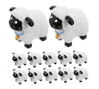 Healifty 12 pièces Mini Sheep Figurines Resin Cute Small Animal Decor for Home Office Micro Landscape Creative Small Spaces