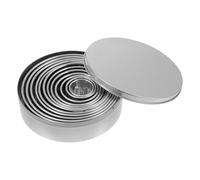 Healifty 12 pièces Moules à Biscuits Ronds Acier Inoxydable Set Bord Roulé Cannelés pour Pâte à Sucre Fondant et Pâtisserie DIY Sécurisés