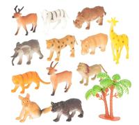 Healifty 12 pièces Set de Figurines Animales Plastique Décoration Thème Jungle et Zoo Jouets Éducatifs pour Shower et Gâteau Animaux Réalistes et Colorés