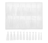 Healifty 120 Faux Ongles Artificiels Transparents à Couverture Intégrale Capsules Couvrantes Amande Kit 120 Pièces pour Nail Art Maison Accessoires Manucure Polyvalents pour Soirées et