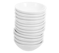 Healifty 12pièces Lot De Coupelles à Sauce Céramique Blanche Pour Condiments Soy Sauce Tapas Et Snacks Bols à Trempette Polyvalents Pour Maison Et Restaurant