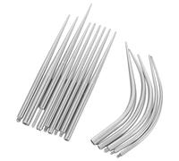 Healifty 14 Pièces Kit Outils pour Piercing Corps Aiguilles Droites et Courbes Acier Inoxydable Guide Insertion pour Piercing Nombril Nez et Lèvres Outils Pratiques pour Changement de