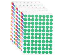 Healifty 15 feuilles Autocollants Ronds à Pois Colorés Étiquettes Gommettes Nominales pour École Maison Bureau Organisation