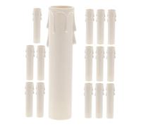 Healifty 15 pièces Cache-douille de Bougie Plastique Teardrop Protection Anti-goutte pour Tubes et Lampes Vintage Manchons Résistants et Décoratifs pour Lustres