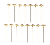 Healifty 15 Pièces Épingles à Décor de Fleurs avec Cristaux pour Bouquets et Mariages Épingles à Boutonnière en Métal Accessoires de Bijoux Élégants pour Femmes