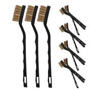 Healifty 15 Pièces Mini Brosses Laiton avec Manche Courbé pour Nettoyage de Rouille et Résidus Ensemble de Brosses Fil de Laiton pour Surfaces Métalliques et Zones Difficiles