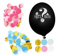 Healifty 1Ensemble Ballons de de Latex avec Confettis pour Fête de Shower Décorations pour Garçon ou Fille et