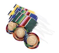 Healifty 1Ensemble Décoration de Bouteilles de Bière avec Chapeaux Miniatures Mexicains et Écharpes Colorées pour et Événements Festifs