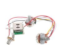 Healifty 1ensemble Kit de Câblage pour Guitare Électrique avec Potentiomètre Interrupteur Voies Chromé et Jack Complet pour Réparation et DIY