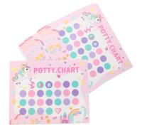 Healifty 1ensemble Tableau Apprentissage Propreté Reutilisable pour Garçons Filles Gommettes Motivantes pour Potty Training avec Stickers Unicorn