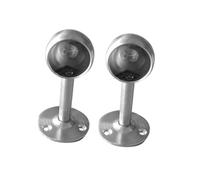 Healifty 2 Ensembles Douilles pour Tringles de Placard Acier Inoxydable Rondes Support Robuste Anti-Corrosion pour Tringles de Rideau Lot Accessoires Fixation Murale