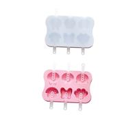 Healifty 2 ensembles Moules Popsicle Silicone Réutilisables avec Couvercles Moules à Glace DIY pour Sorbets Crèmes Glacées et Gâteaux Maison Accessoires de Cuisine pour et Usage Familial