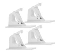 Healifty 2 Paires Heavy Duty Curtain Rod Brackets No Drill Shower Curtain Pole Holders for Bathroom and Bedroom Walls Sturdy Support for Thick Drapery