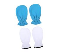 Healifty 2 paires Mitaines de Paraffine Professionnelles Lavables Protège-mains de Cire Réutilisables pour Soins Chauffants et Nourrissants Lot Bleu Blanc