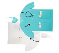 Healifty 2 pièces à Vin Feutre Non Tissé Housse Décorative pour Bouteilles Rangement Pratique et Cadeau Infirmier Design Élégant Blanc et Bleu Lacustre