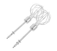 Healifty 2 Pièces Accessoires Électrique Acier Inoxydable Batteur à Œufs Mini Portable pour Crème Blanc Dœuf et Pâte Accessoires pour Mixeur à Main Usage Maison et Extérieur