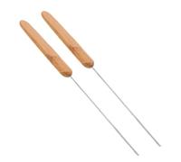 Healifty 2 Pièces Aiguille à Appâts Bois et Acier Inoxydable