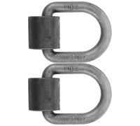 Healifty 2 Pièces Anneau en D de Remorque à Souder en Acier Forgé, 5 000lbs, Ancre d'Arrimage pour VTT, Fixation Robuste pour Sangles et Cordes, Usage Remorque