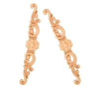 Healifty 2 pièces Appliques Sculptées Non Peintes de Décorations Murales Vintage pour Meubles et Portes Détails Élégants et Tactiles Décor pour Cabinet et Mur