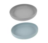 Healifty 2 pièces Assiette Ventouse Silicone Déversement pour Seniors et Personnes Âgées Assiettes Adaptatives Incassables avec Base Antidérapante pour Repas Autonomes à