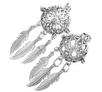 Healifty 2 pièces Attrape Rêve Pendentif DIY Alliage Boîte à Parfum Arome Ajourage Charms Léger pour Collier et Boucles Oreilles Accessoire Créatif pour Bijoux Personnalisés