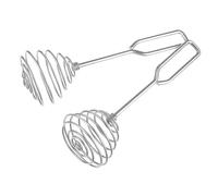 Healifty 2 pièces Batteur à Œufs Inox Cuisine Carré Rapide Mousseur Crème et Mélangeur Polyvalent