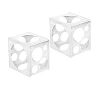 Healifty 2 pièces Boîte de Dimensionnement Ballons Cube Mesureur et Robuste Outil de Mesure Facile pour Décorations Mariage Anniversaire Lot
