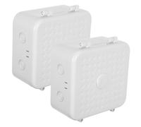 Healifty 2 Pièces Boîte de Jonction Étanche pour Câbles Organisateur Plastique pour Cordons Alimentation et Connecteurs Vidéo Protection Extérieure pour Maison et Bureau