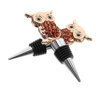 Healifty 2 pièces Bouchons de Vin Alliage de Zinc Étanchéité Hermétique Conservation Parfum Décoratifs Forme de Chouette pour Bouteilles Verre Accessoire Pratique pour Fêtes et Réunions