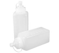 Healifty 2 pièces Bouteilles de Sauce Plastique avec Bouchons Étanches Flacon Presse pour Vinaigrette Ketchup Moutarde Huile pour Cuisine Bbq et Camping