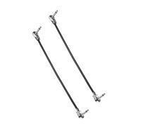 Healifty 2 pièces Câble Patch Guitare Plat Argenté Câble Effet Instrument Connecteur Coudé pour Pédale Électrique Lot