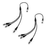 Healifty 2 Pièces Câble Répartiteur Audio Xlr Cordon Micro Mâle vers Femelles Connecteur Robuste pour Configuration Multi-mic Simultanée