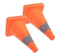 Healifty 2 pièces Cônes de Signalisation Extensibles et Pliables avec Collerette Réfléchissante pour de Trafic et Parking Base Stable Antichute Lot