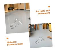 Healifty 2 Pièces Crochet de Levage pour Couvercle Égout T Acier Inoxydable Outil Polyvalent pour Levage de Regards Levier Robuste Antirouille pour Entretien Urbain et Industriel Lot