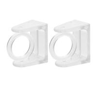 Healifty 2 pièces Crochets de Tringle à Rideaux Auto-adhésifs Transparents Supports Rotatifs pour Barres Vêtements Fixation sans Perçage pour Chambre et Salle de Bain