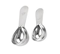 Healifty 2 pièces Cuillères à Mesurer Café Inox Ergonomiques Cuillères Doseuses pour Épices Thé et Poudre Lait Faciles à Nettoyer et