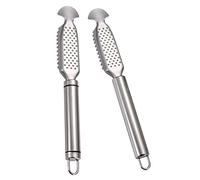 Healifty 2 pièces de Poisson Inoxydable Outil Multi Usage pour Cuisine Grattoir à Écailles Manuel Antidérapant et Facile à Nettoyer