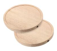 Healifty 2 pièces Étagère Murale Flottante Bois Ronde Rangement Compact et Résistant pour Salon Cuisine et Salle de Bain Support pour Objets Quotidiens